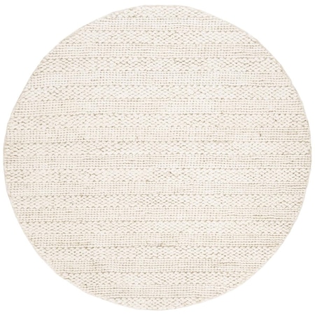 Safavieh 10 x 10 ft. Natural Fiber Rustic Round Hand Loomed Rug, Bleach NF212D-10R